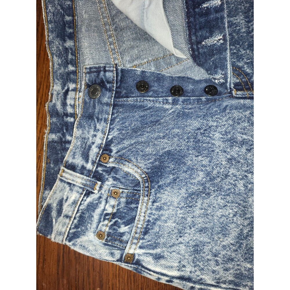 Vintage Levis 701 Student Fit Jeans Acid Wash USA Made Fits Modern 26 x 28.5 - Picture 6 of 10